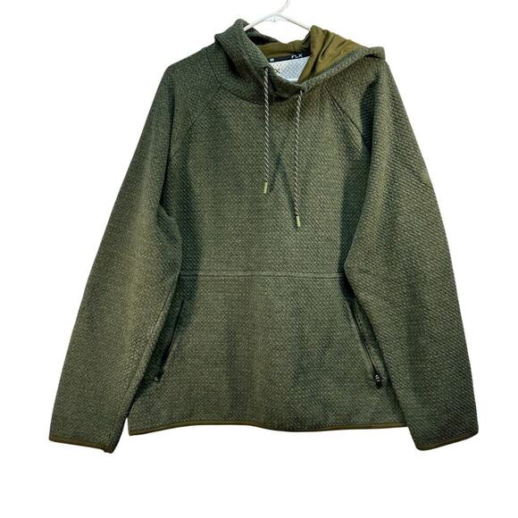 FLX Travel Hoodie Green Hooded Sweatshirt Mens Size XXL - Picture 1 of 7
